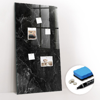 Dry erase magnetic board Dark Marble