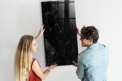 Dry erase magnetic board Dark Marble