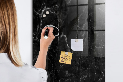 Glass Magnetic Board Dark Marble