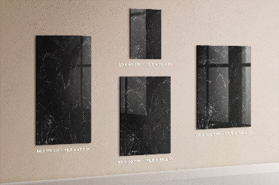 Dry erase magnetic board Dark Marble