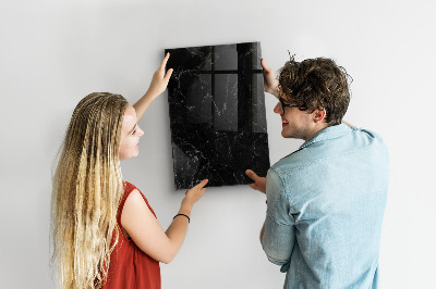 Glass Magnetic Board Dark Marble