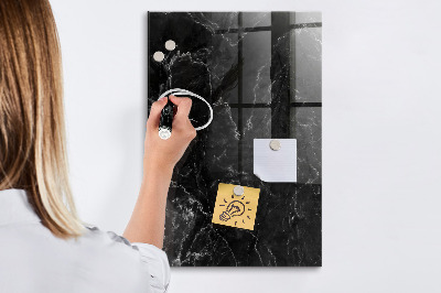 Dry erase magnetic board Dark Marble