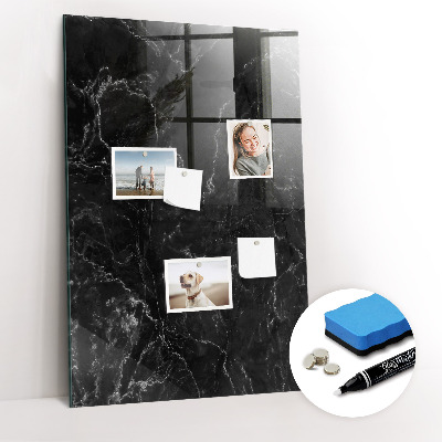 Dry erase magnetic board Dark Marble