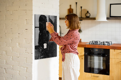 Dry erase magnetic board Dark Marble