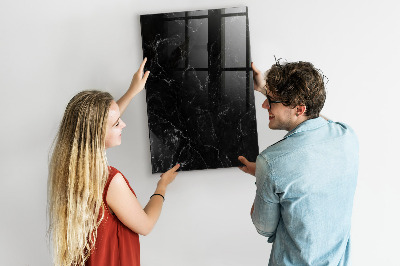 Glass Magnetic Board Dark Marble