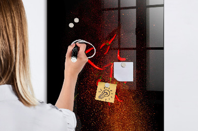 Dry erase magnetic board Hot Peppers