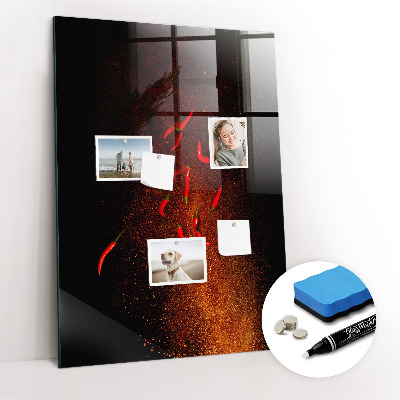 Dry erase magnetic board Hot Peppers