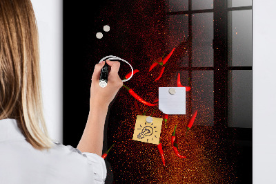 Dry erase magnetic board Hot Peppers