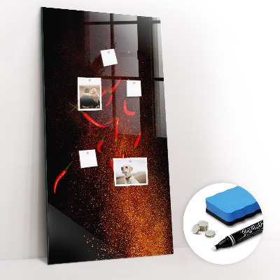 Dry erase magnetic board Hot Peppers