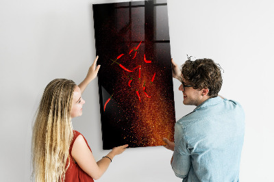 Dry erase magnetic board Hot Peppers