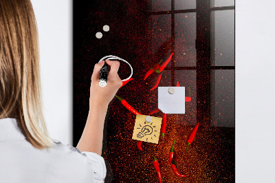 Dry erase magnetic board Hot Peppers