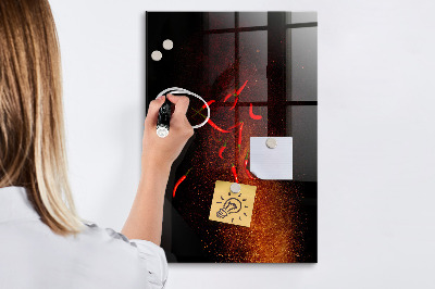 Dry erase magnetic board Hot Peppers