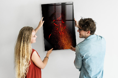 Dry erase magnetic board Hot Peppers
