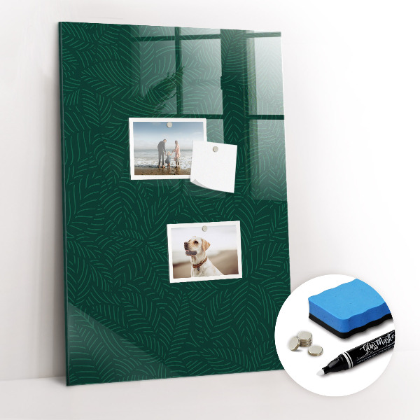 Dry erase magnetic board Leaf Pattern Lines