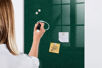 Magnetic Board with Magnets Leaf Pattern Lines