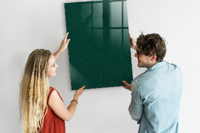 Dry erase magnetic board Leaf Pattern Lines