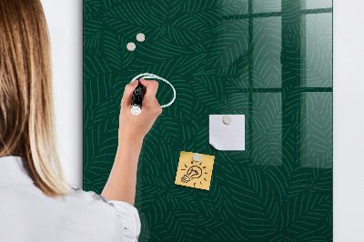 Dry erase magnetic board Leaf Pattern Lines