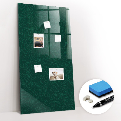 Dry erase magnetic board Leaf Pattern Lines