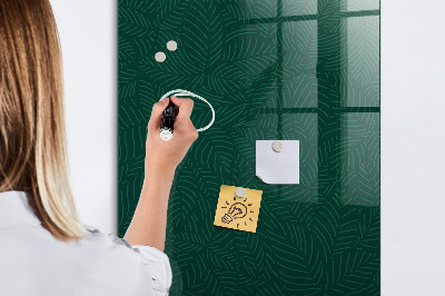 Dry erase magnetic board Leaf Pattern Lines
