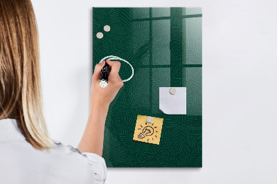 Dry erase magnetic board Leaf Pattern Lines