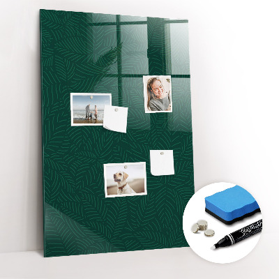 Dry erase magnetic board Leaf Pattern Lines