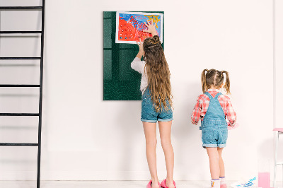 Magnetic Board with Magnets Leaf Pattern Lines