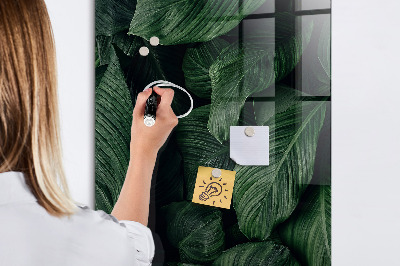 Glass Magnetic Board Jungle Leaves Plants