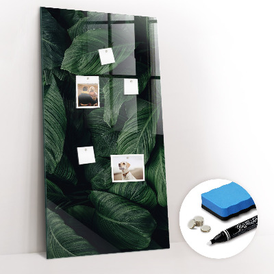 Glass Magnetic Board Jungle Leaves Plants