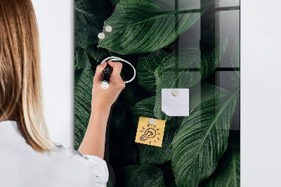 Glass Magnetic Board Jungle Leaves Plants