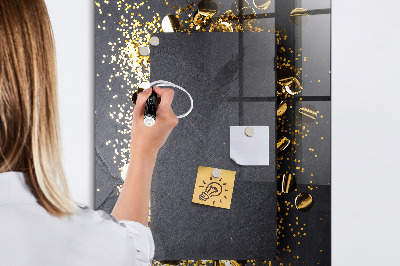 Dry erase board magnetic Golden Confetti