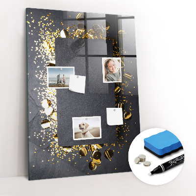 Dry erase board magnetic Golden Confetti