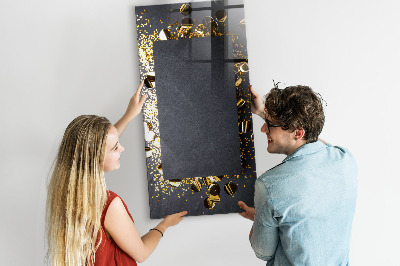 Dry erase board magnetic Golden Confetti