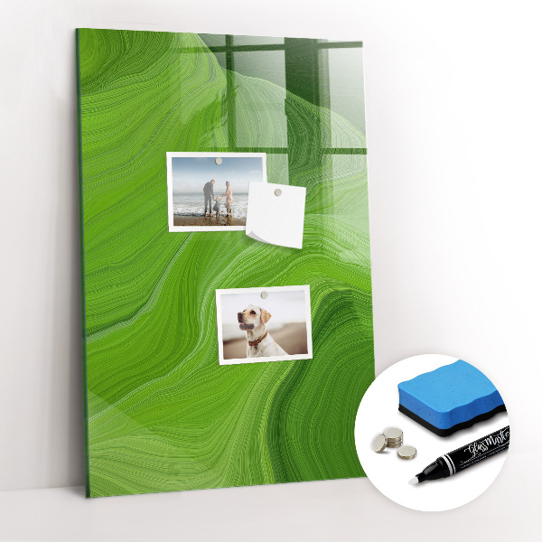 Dry erase magnetic board Waves Abstraction