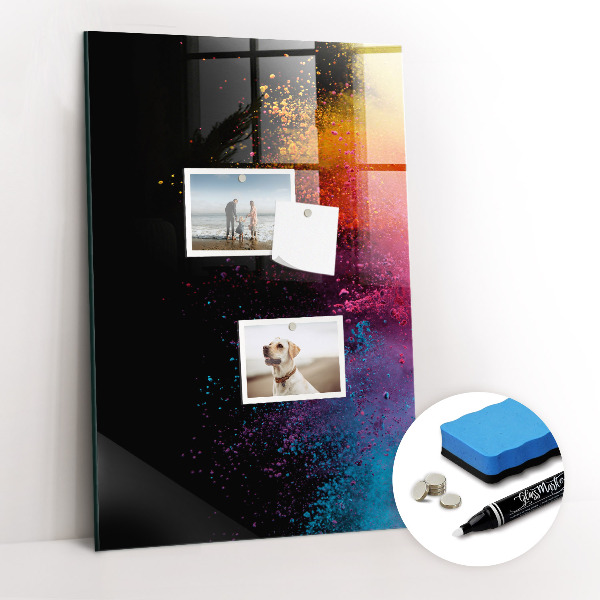 Dry erase magnetic board Colored Powder