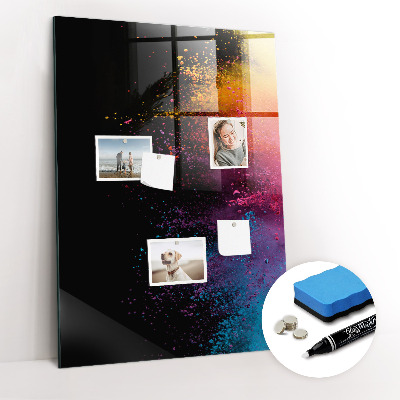 Dry erase magnetic board Colored Powder