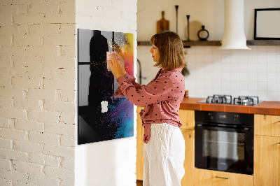 Dry erase magnetic board Colored Powder