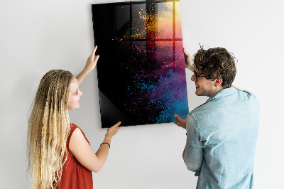 Dry erase magnetic board Colored Powder