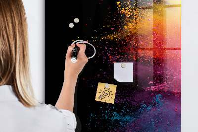 Dry erase magnetic board Colored Powder