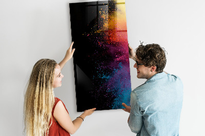 Dry erase magnetic board Colored Powder