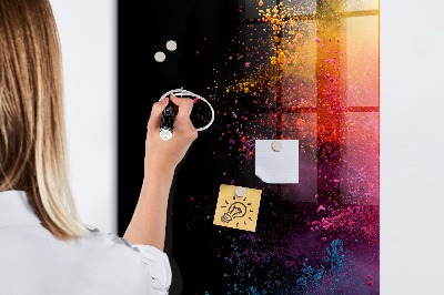 Dry erase magnetic board Colored Powder