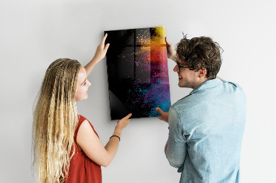 Dry erase magnetic board Colored Powder