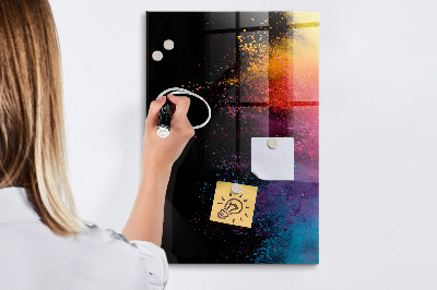 Dry erase magnetic board Colored Powder
