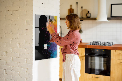 Dry erase magnetic board Colored Powder