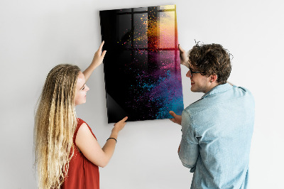 Dry erase magnetic board Colored Powder
