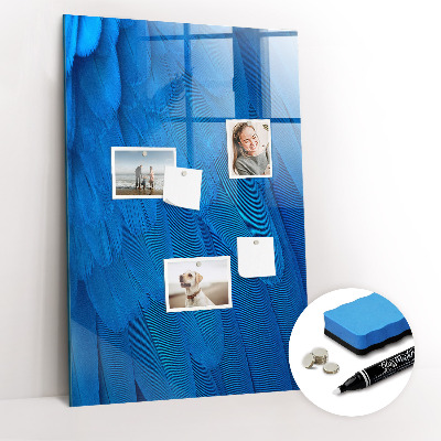 Dry erase magnetic board Bird Feather