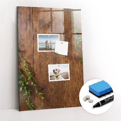 Magnetic Dry Erase Board Rustic Wood