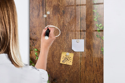 Dry erase board magnetic Rustic Wood