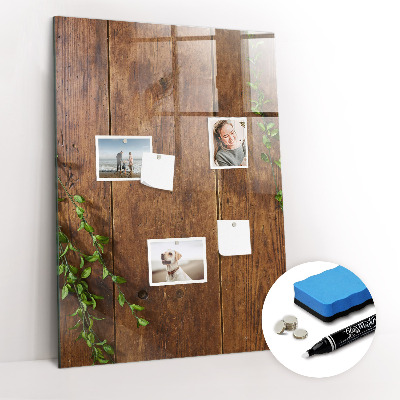 Dry erase board magnetic Rustic Wood