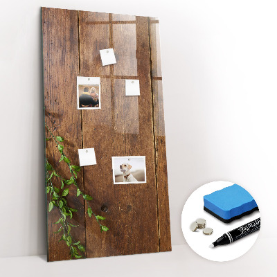Dry erase board magnetic Rustic Wood