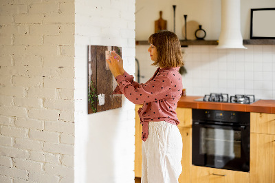 Magnetic Dry Erase Board Rustic Wood